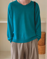 Air V-neck Linen Long Sleeve Knit