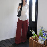 [MADE] Hauve Back Curve Cargo Pocket Wide Cotton Pants