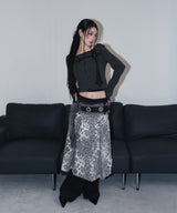 rough gothic cross patch cd - charcoal