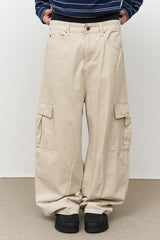 Bone Washed Cargo Pants