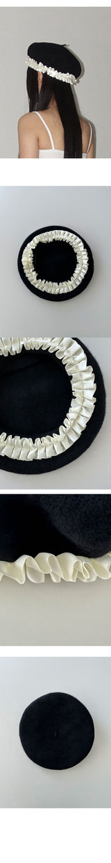 FRILL TRIM BERET