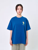 スマイリングキャットTシャツ_ティール