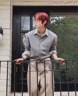 Onen One-Tuck Cotton Wide Slacks