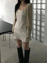 Flower Satin Mini Dress (one color)