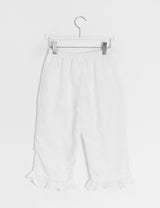Derson Lace Shirring Banding Capri Pants