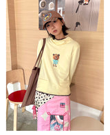春夏新作オリジナルデザインプリント二色フード付きTシャツ