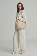09 numbering hobo bag, Beige