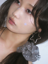  Little star scrunchie (Charcoal) 
