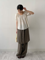 Nylon Two-Way Flare Blouse