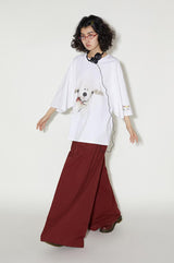 Loose and breathable short-sleeved white T-shirt for summer in a large size.