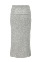 Mocha slit skirt