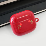 oab flower airpods case (red)