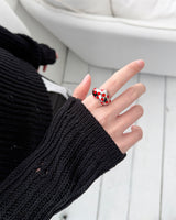 Polka Dot Heart Ring
