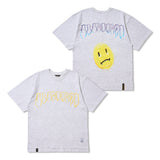 Abandoned Oversized Short Sleeves T-Shirts White Melange / Black