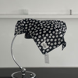 Black flower2 kitchen cloth