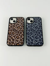 レオパードMagsafeグラスバンパーケース(Grey Leopard)
