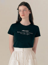 ベーシックレタリングTシャツ ブラック