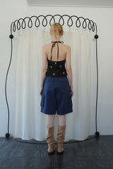 Grain bermuda pants_navy