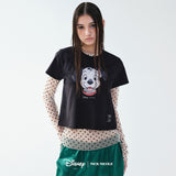 101 DALMATIAN SMILE PRINTING CROP TOP_WHITE