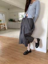 BUTTON TWO-WAY BERMUDA SLACKS (3C)