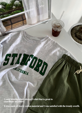  Urban Stanford Lettering Over Short Sleeve