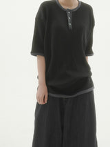 Daying waffle short sleeve T-shirt -5C