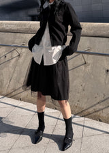 リボンチュールミニスカート