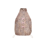 2025 Spring/Summer New Leopard Print Sleeveless Drawstring Adjustable Top