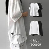 Road Slit Layered Short-Sleeved T-Shirt Long-Sleeved T-Shirt