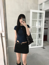 Vine Low-rise Mini Skirt (4 colors)