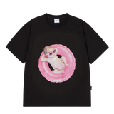 25SS ベイビーフェイスチューブガールスリーブTシャツ ブラック