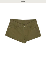 taser low washing cotton shorts