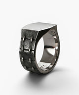 NR-304 Square Stud Signet Ring