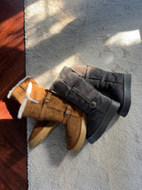 Moufee Fur-Lined Belted Long Ugg Boots