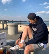  Glife New York Embroidery Overfit Happo Hoodie