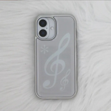 note Light Gray Silver Epoxy Case