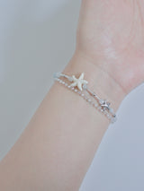 Surgical steel refreshing sea starfish bracelet