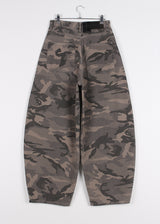 CAMO COTTON BALLOON PANTS