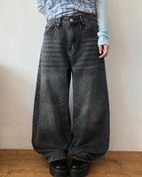 Enon Brushed Wide Denim Pants