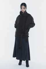 レイヤープリーツスカート charcoal