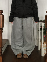 [Fleece-Lined] Side Pintuck Balloon Sweatpants
