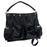 モネット２ウェイナイロンポケットバックパック&ショルダーバッグ (Black)