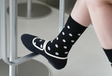 [3PACK] 1507 UNISEX DOT BASIC SOCKS - middle dot ivory colorpack