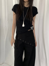 Nelson Studded Wide Straight Pants