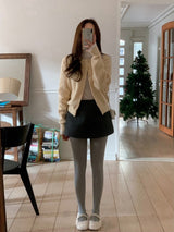 Winter Wool A-line Mini Skirt (5color)