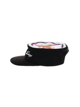 6CRAYON Flat Top Embroidered Corduroy Patchwork Baseball Cap