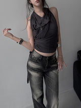 mood strap layered sleeveless (2color)