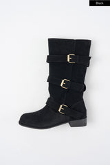Flexi triple strap buckle boots
