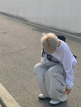 シルバーグレーナイロンカーゴバルーンパンツ　２色