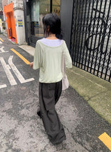 26SS★ [BAONHAUS] ポリティ カット バルーン ワイド パンツ